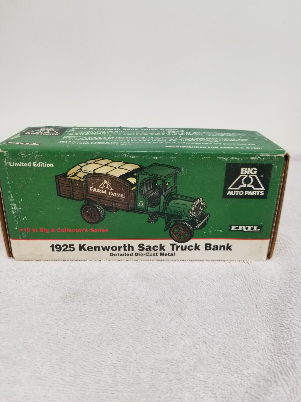 Ertl Big A Farm Days 1925 Kenworth Sack Truck Die Cast Metal Bank, New, Open Box