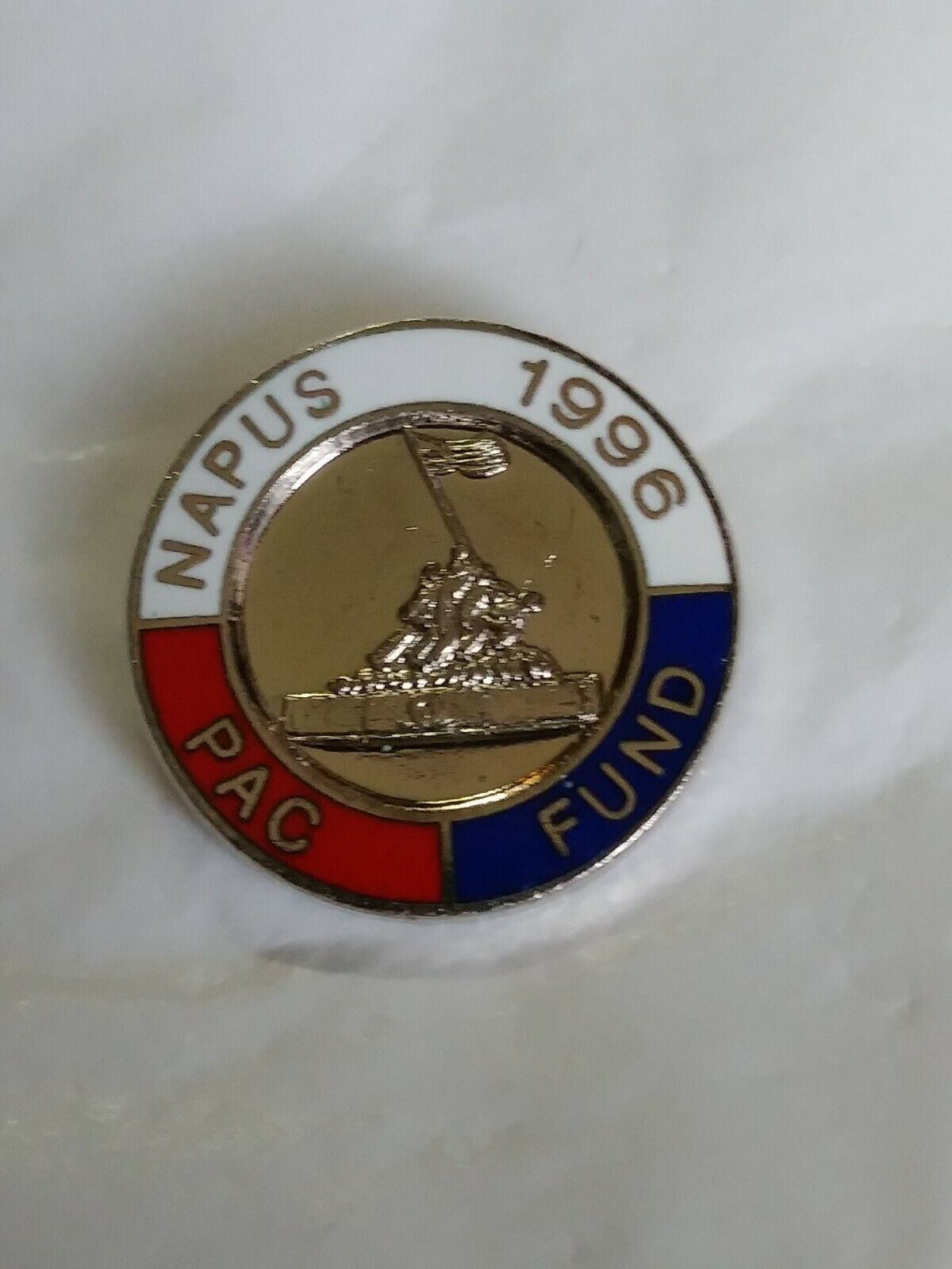 NAPUS 1996 PAC Fund Lapel Hat Pin Postmaster Political Action Committee Vintage