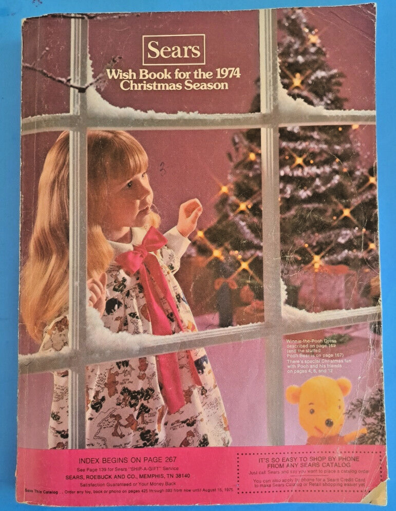 1974 SEARS  WISH BOOK FOR  '74  CHRISTMAS SEARS TOY CATALOG Has Wear
