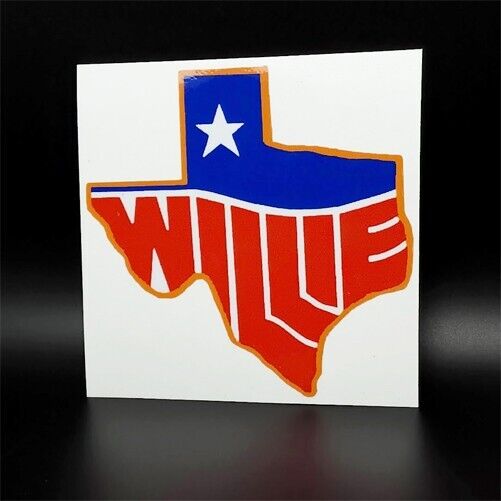 Vintage Style Willie Nelson Texas Sticker, Vinyl Decal