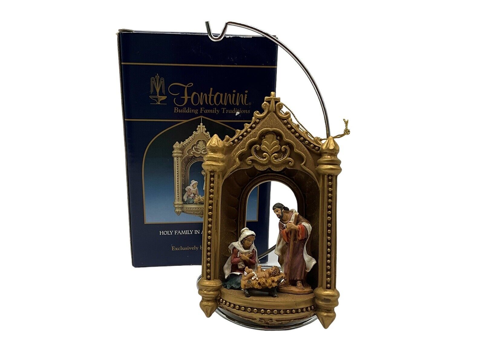 Fontanini Roman. Inc. Holy Family in Arch Ornament Creche Nativity Vintage