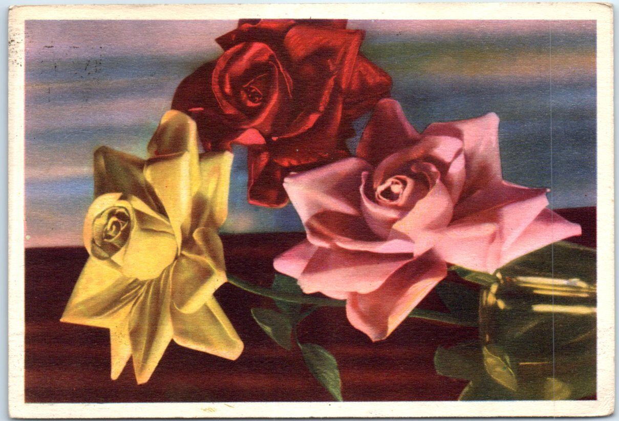 Postcard - Three Roses