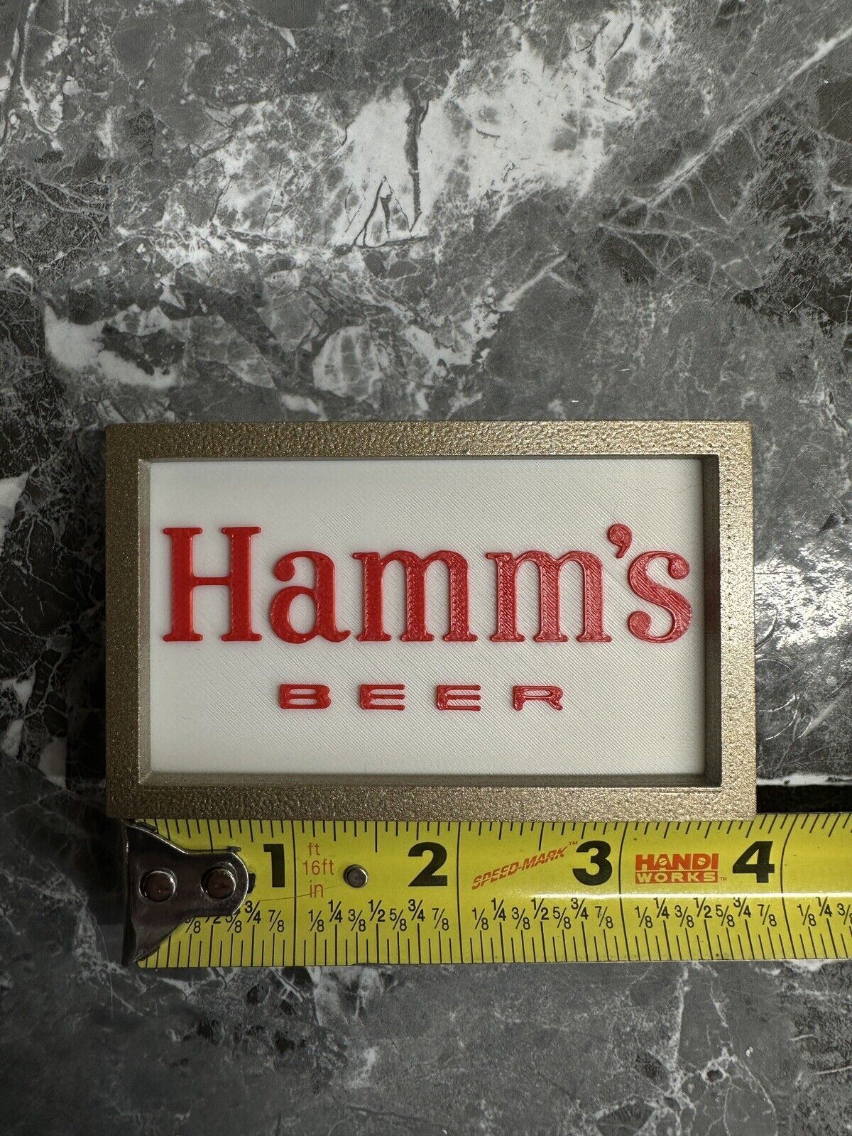 REPLACEMENT GOLD FRAME & LOGO PANEL Hamm\'s Beer Sign Dusk to Dawn Sunrise Sunset