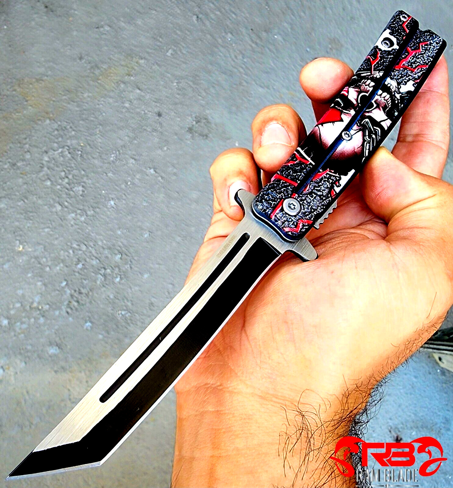 JAPANESE SAMURAI skull POCKET KNIFE Spring Folding TANGTO BladeHunting tactical