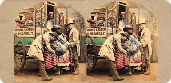 18 Stereoviews Genre Motive 1890 hand tinted Lot 2