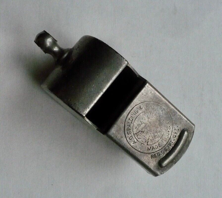 VINTAGE A G SPALDING & BROS WHISTLE REG US PAT OFF 1920s To '40s EXTREMELY LOUD
