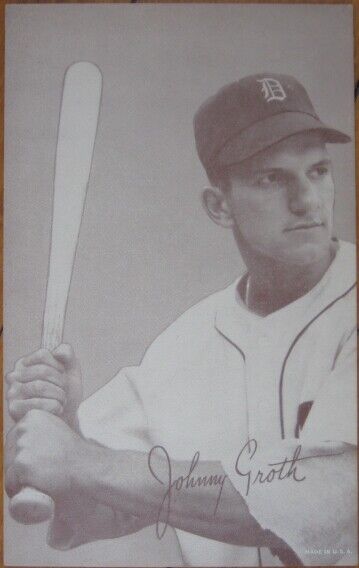 Baseball Exhibit/Arcade 1949 Card: Detroit Tigers, Johnny Groth