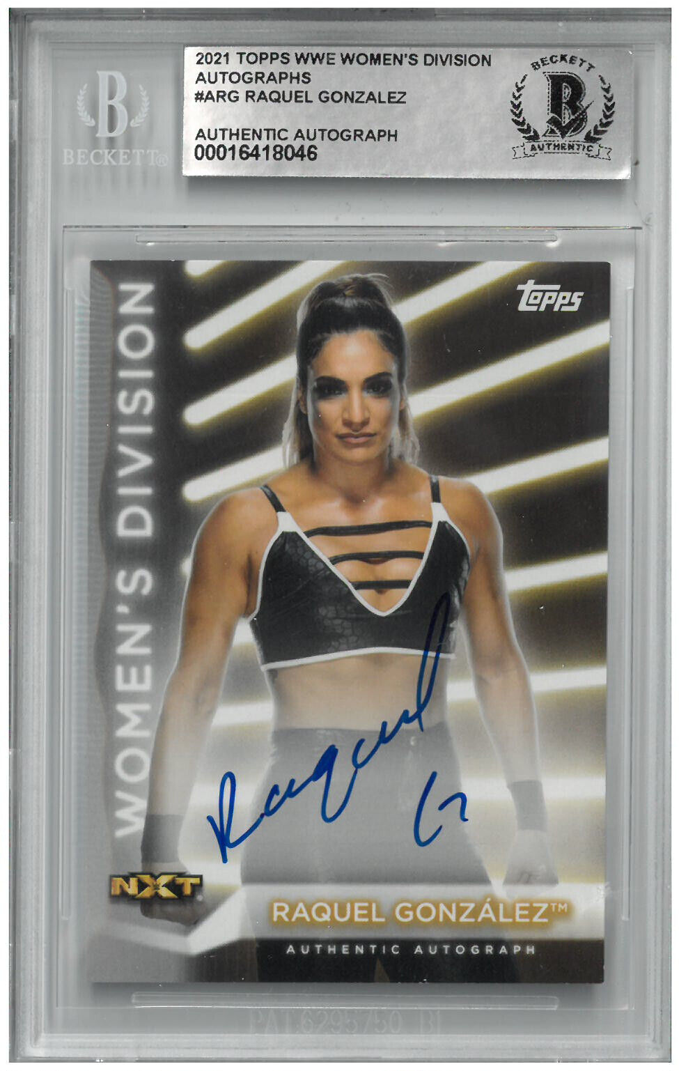 Raquel Gonzalez Signed  Slabbed 2021 WWE Topps Women\'s Division Auto Card BAS