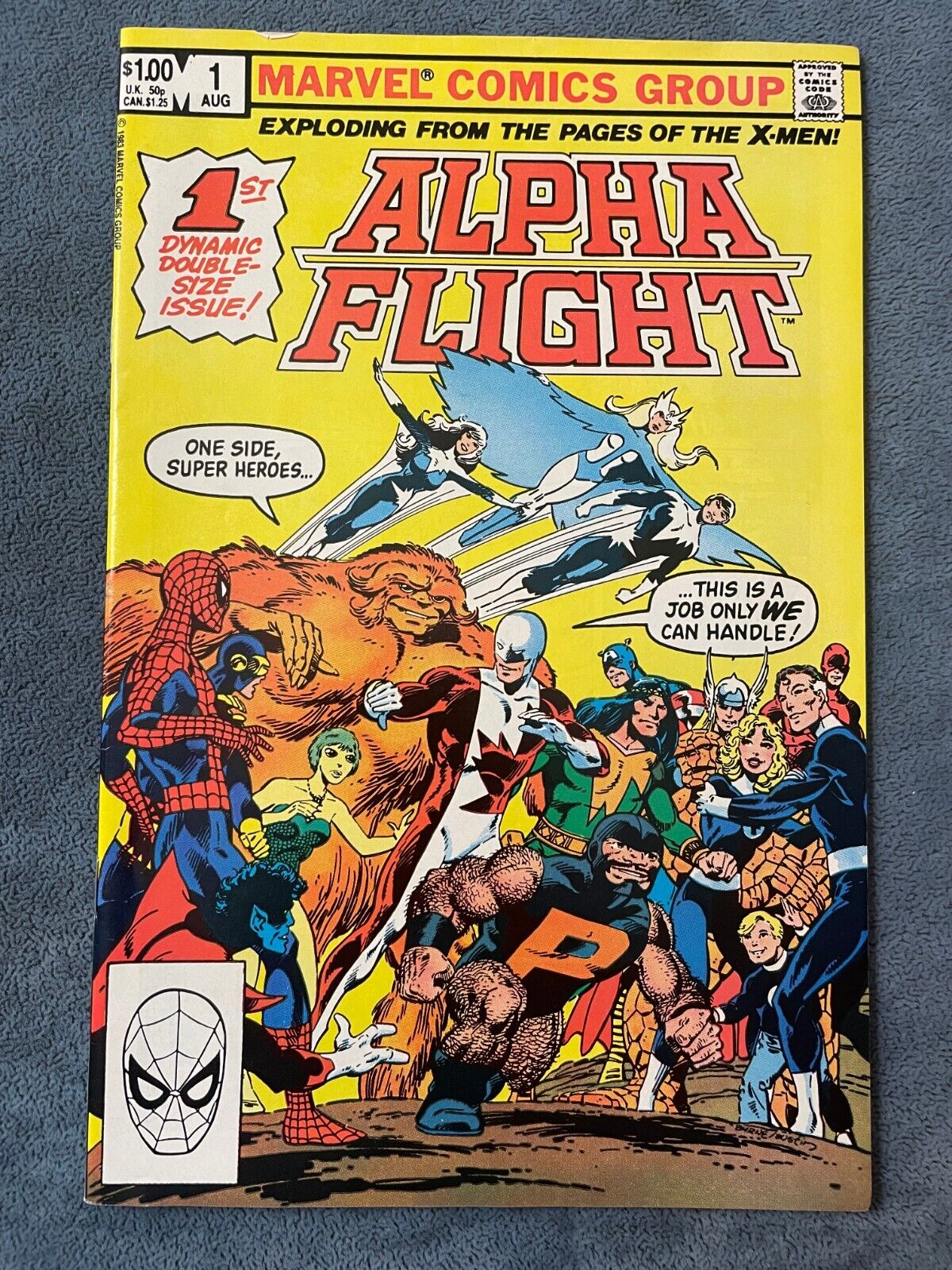 Alpha Flight #1 John Byrne Autographed Marvel Comic Book 1983 Key Issue VF+