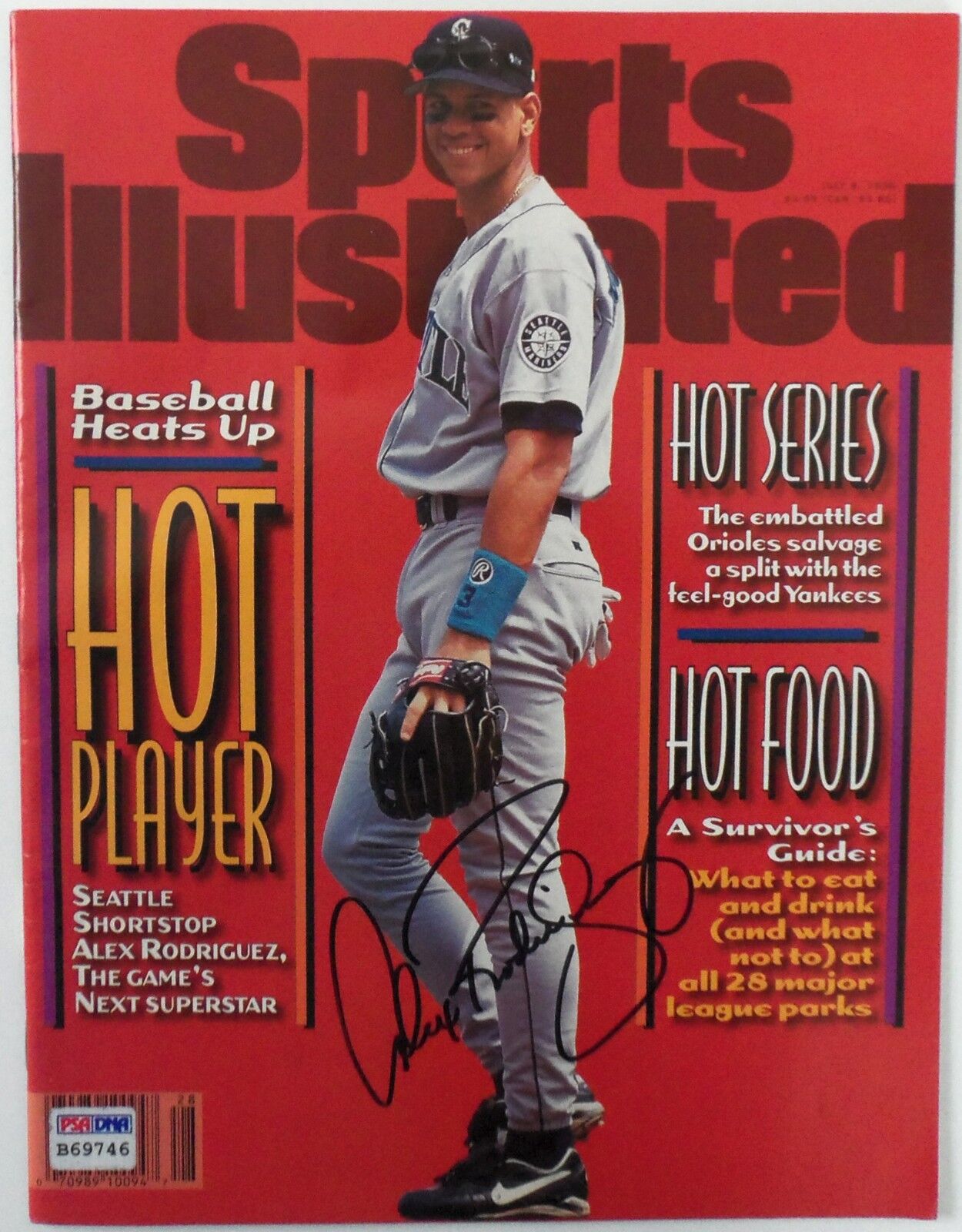 ALEX RODRIGUEZ Signed/Autographed July 8, 1996 Sports Illustrated - PSA COA