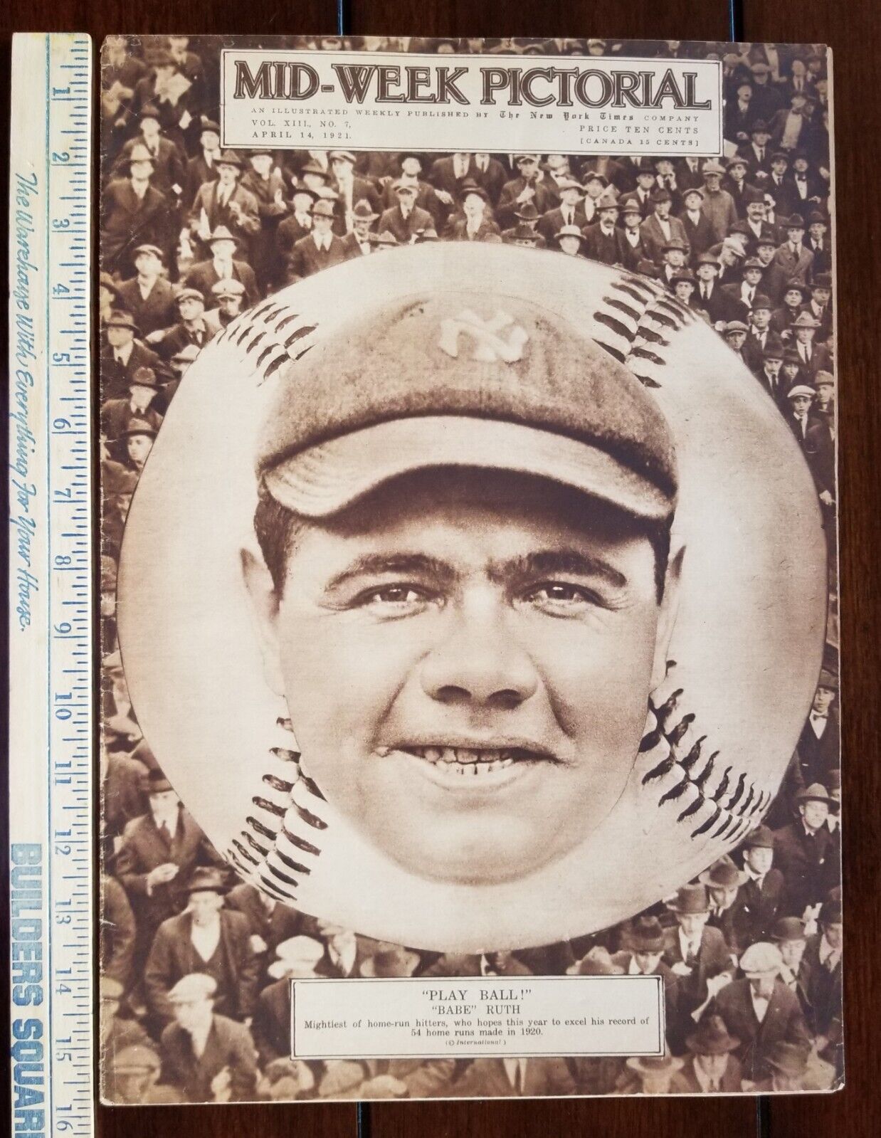 April 14, 1921 Babe Ruth Mid-Week Pictorial Yankees The New York Times
