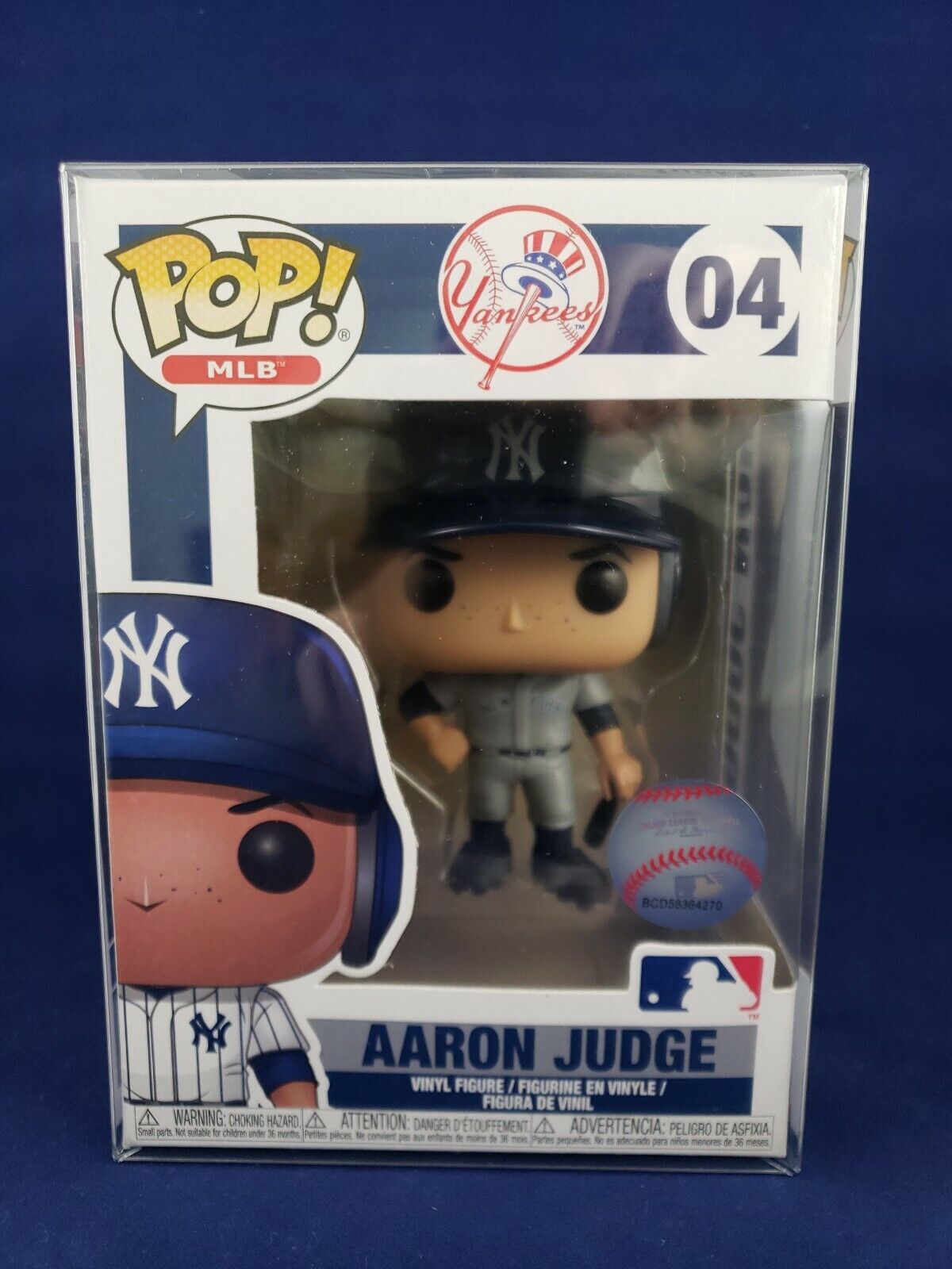 Funko Pop MLB Aaron Judge New York Yankees #04 Grey Jersey w Protector NEW MINT