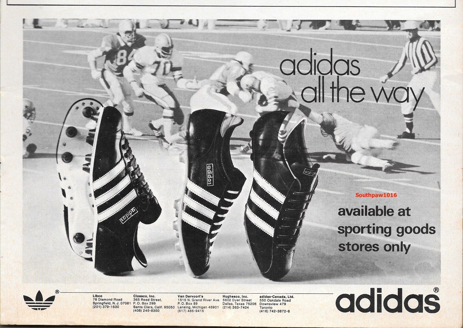 1973 Original Adidas Football Shoe \