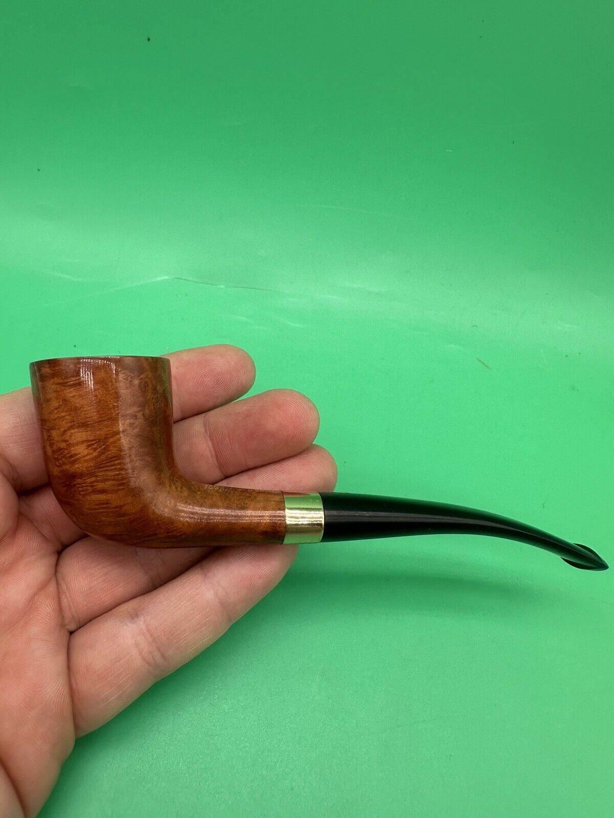 MEDICO Gold Crest Imported Briar 14K Gold Plated Band Tobacco Pipe Never Used