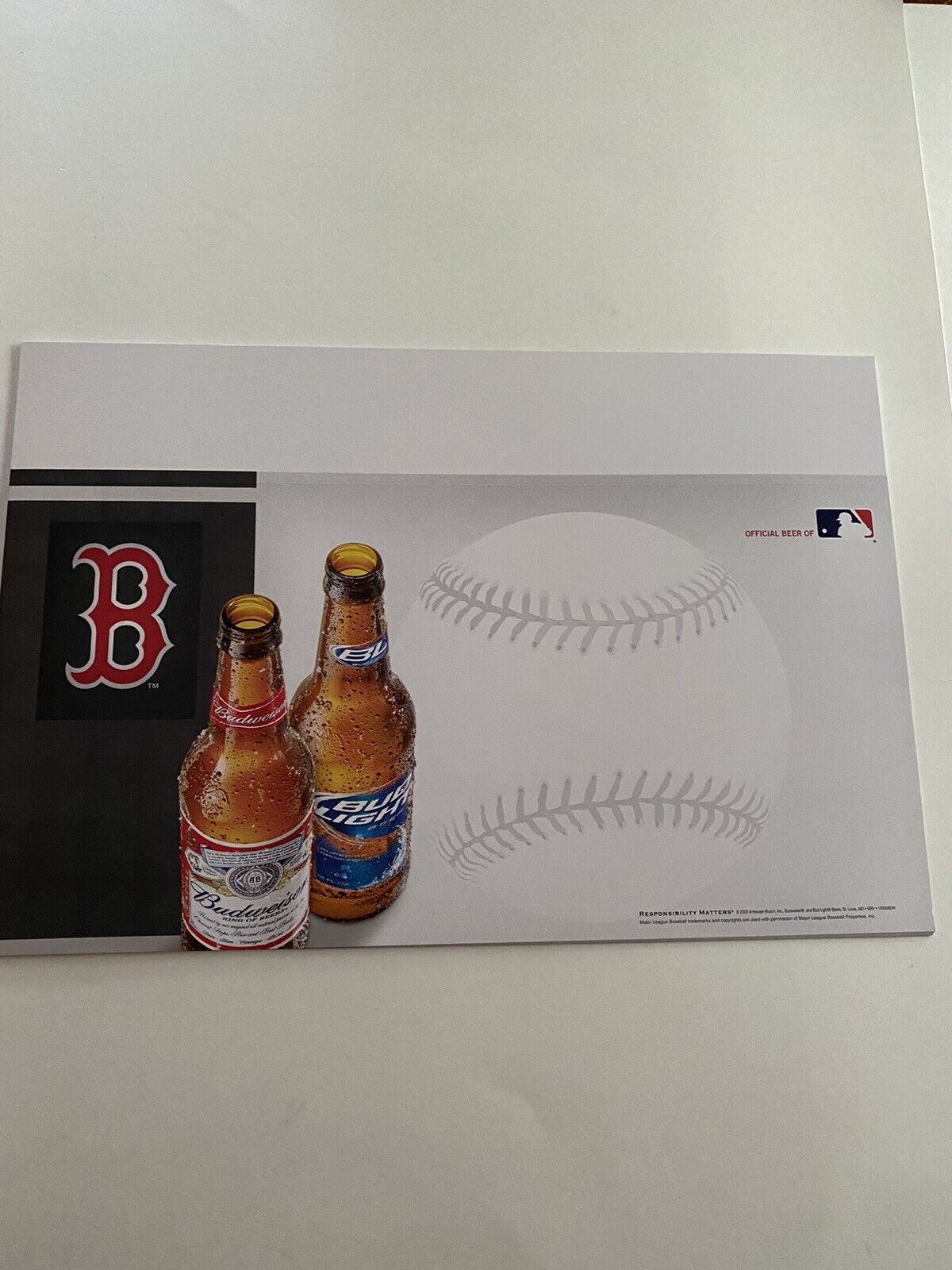 2008 Budweiser Boston Red Sox Store Advertising Poster Man Cave Bar 12x18