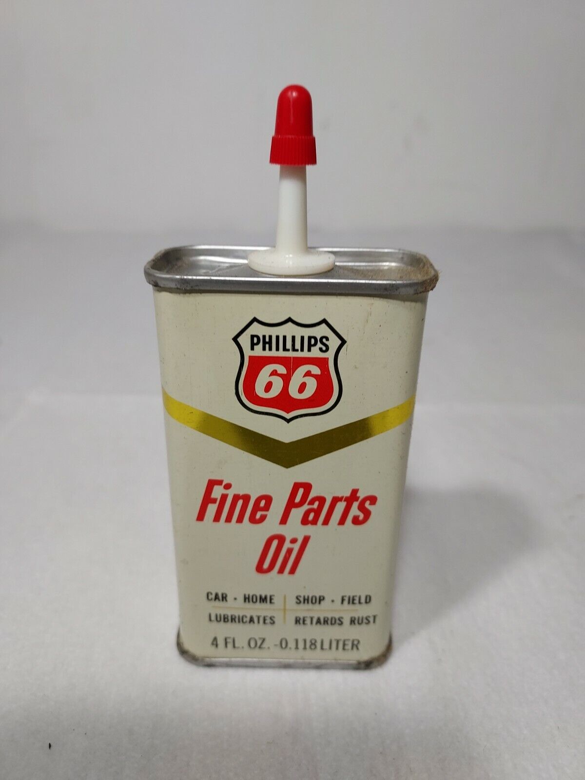 Vintage Original Phillips 66 Fine Parts Oil 4oz Unopened Can - New Old Stock 