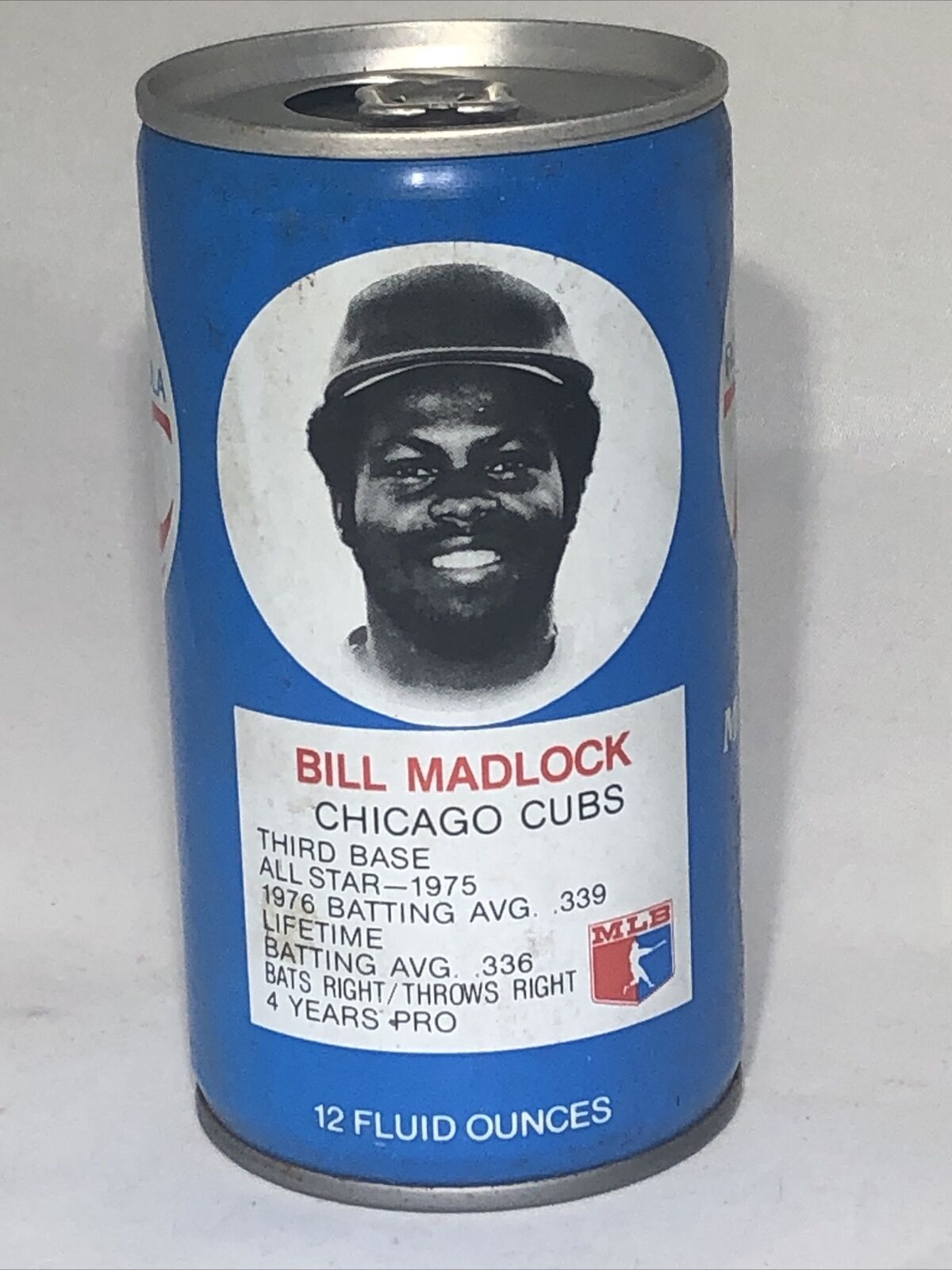 1977 Bill Madlock Chicago Cubs RC Royal Crown Cola Can MLB All-Star Series