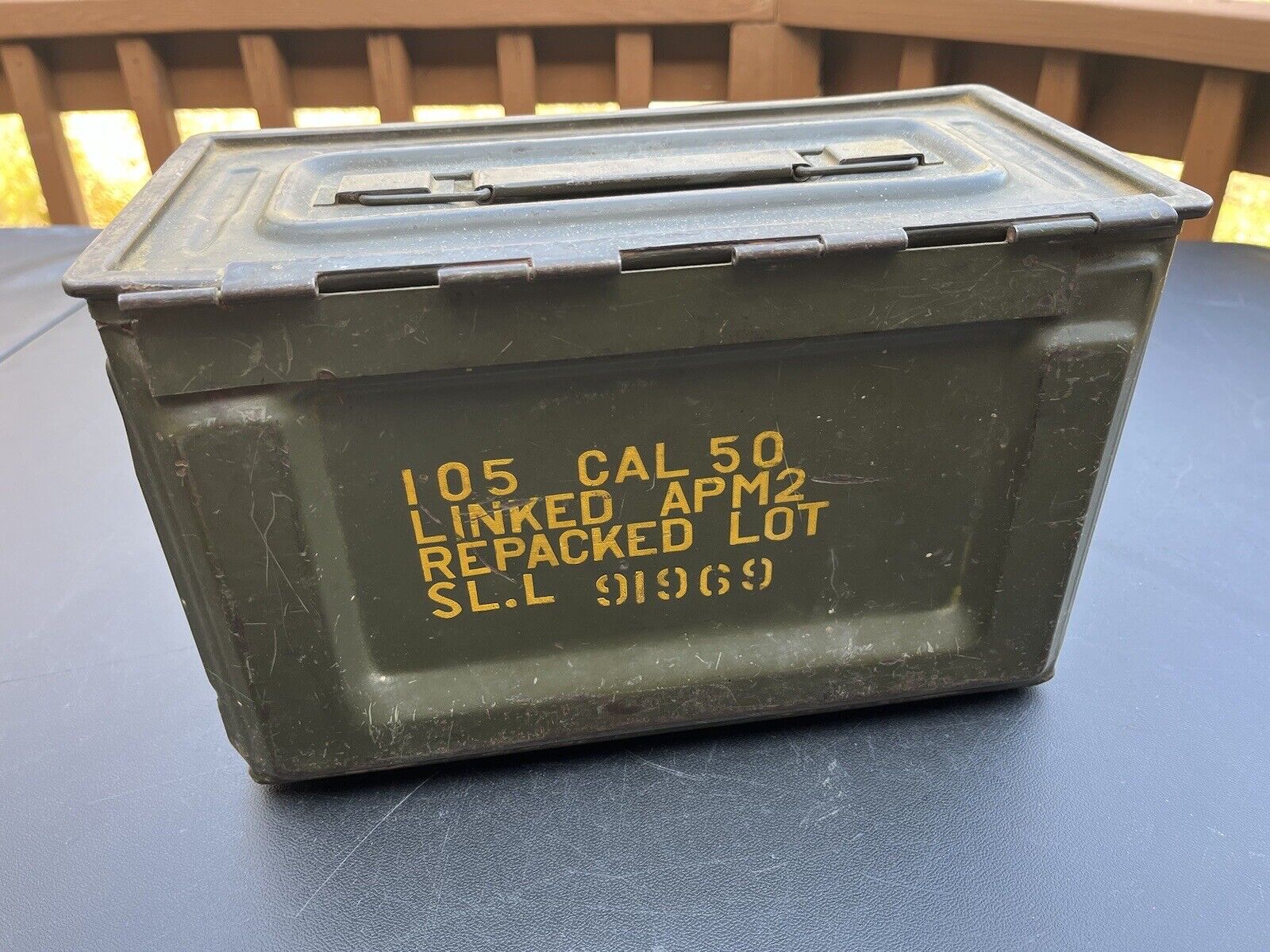 US WW2 Era AMMO.BOX CAL. 50 M2 Side Latch ARTCRAFT Ordinance Bomb Side