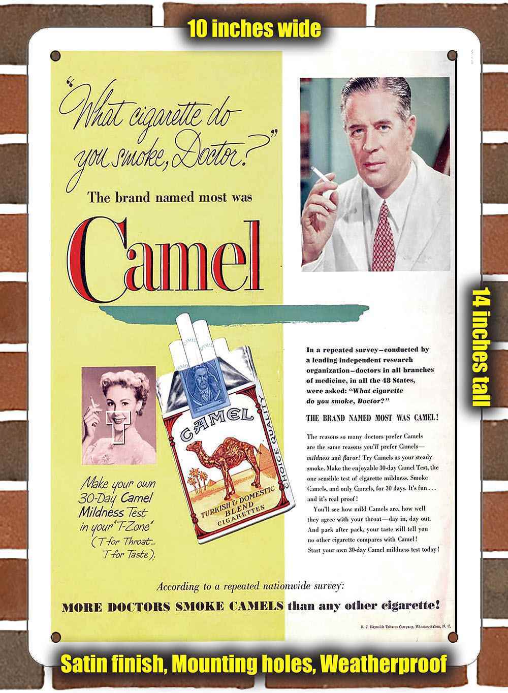 Metal Sign - 1951 Camel Cigarettes for Doctors- 10x14 inches