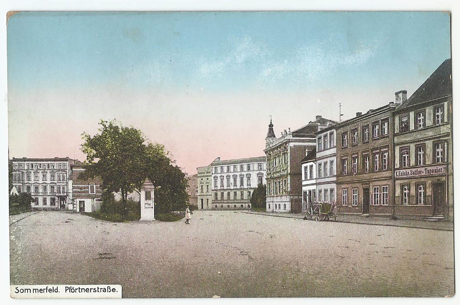Lubsko Poland, Old PC, Sommerfeld PförtnerStraße, Colored