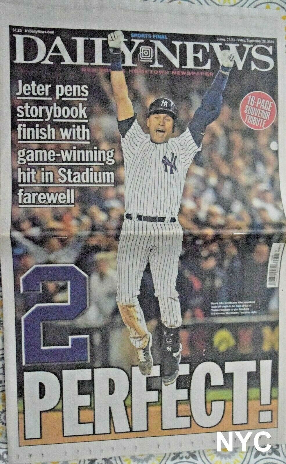 Derek Jeter Last Game At Yankee Stadium Ny Daily News September 26 2014