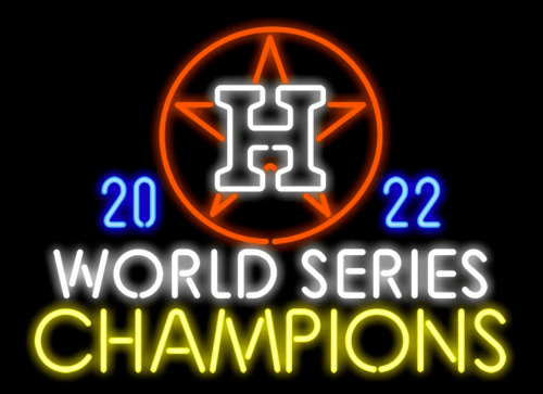 Houston Astros 2022 World Series Champions 24x20 Neon Light Lamp Sign