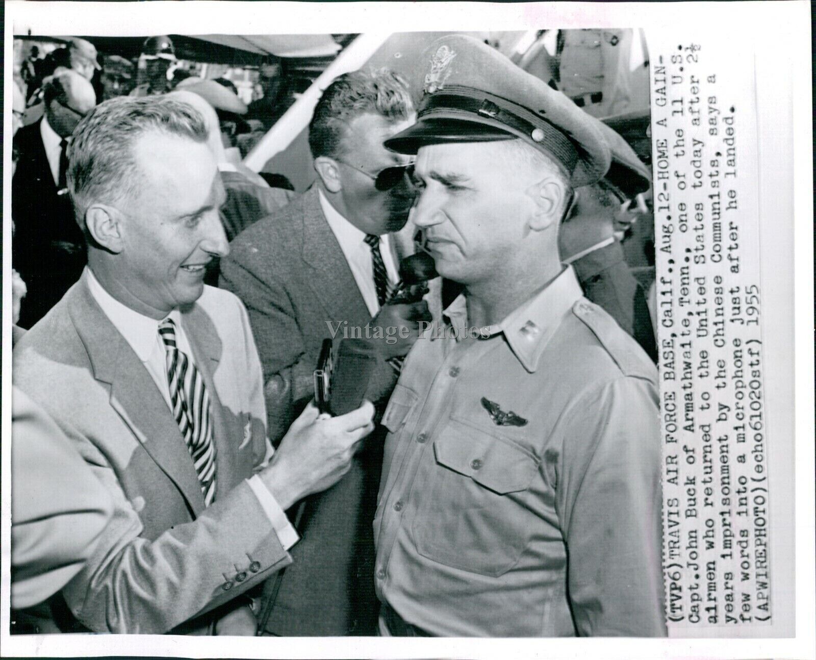 1955 Wire Military Captain John Buck Travis Air Force Base Ca Us 8X10 Photo