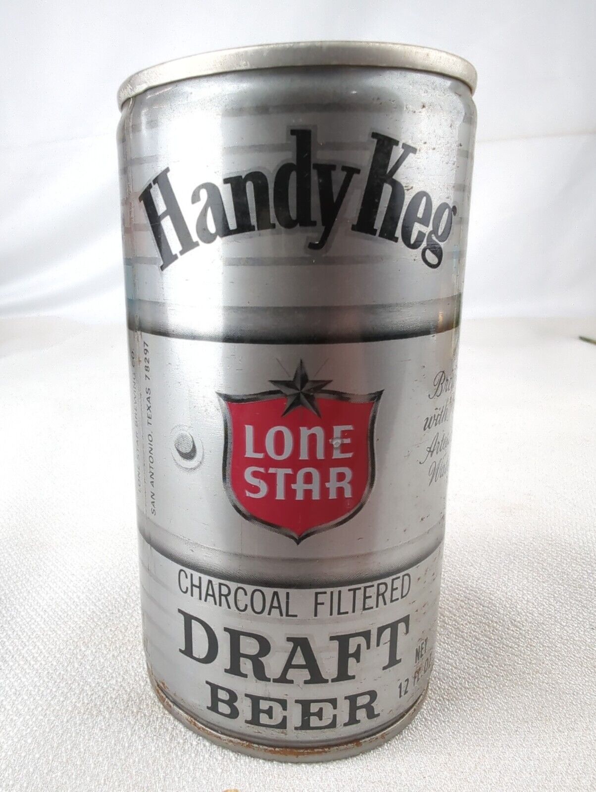 Lone Star Handy Keg Draft San Antonio TEX Pull Tab Beer Can EMPTY