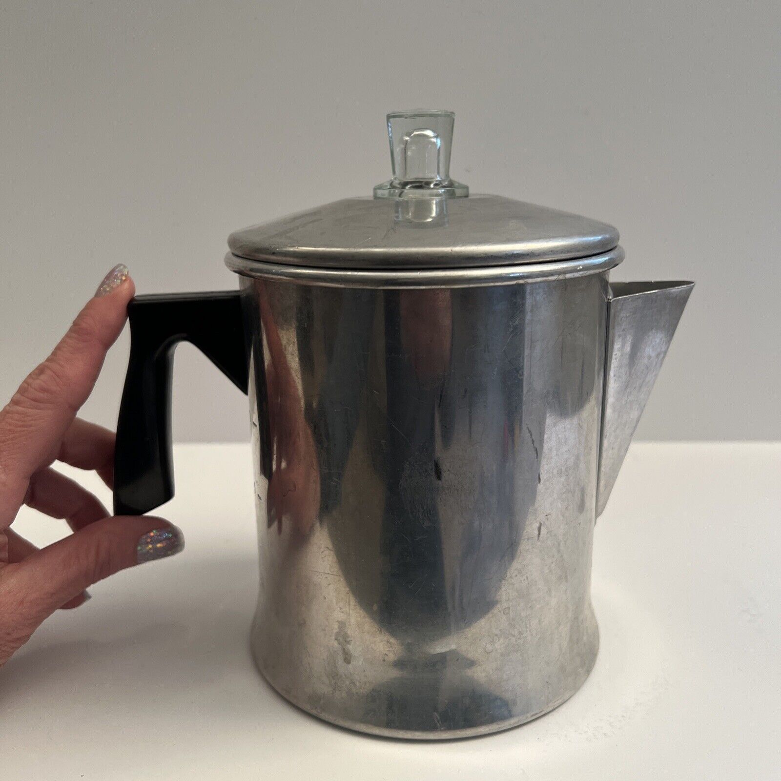 Vtg Chilton Ware 5-7 Cup Aluminum Percolator Coffee Pot Weighs 10oz Complete