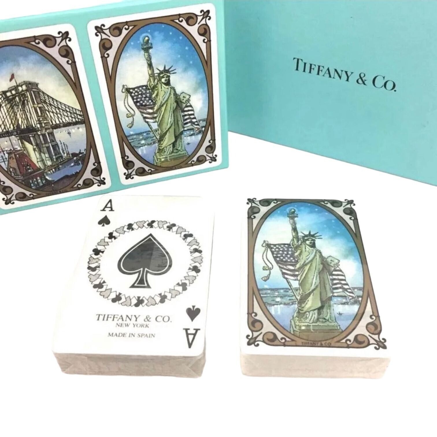 Tiffany & Co double set playing deck cards new With the Plastic #101