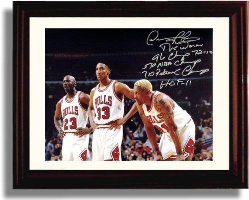 Unframed Dennis Rodman Autograph Promo Print - Chicago Bulls
