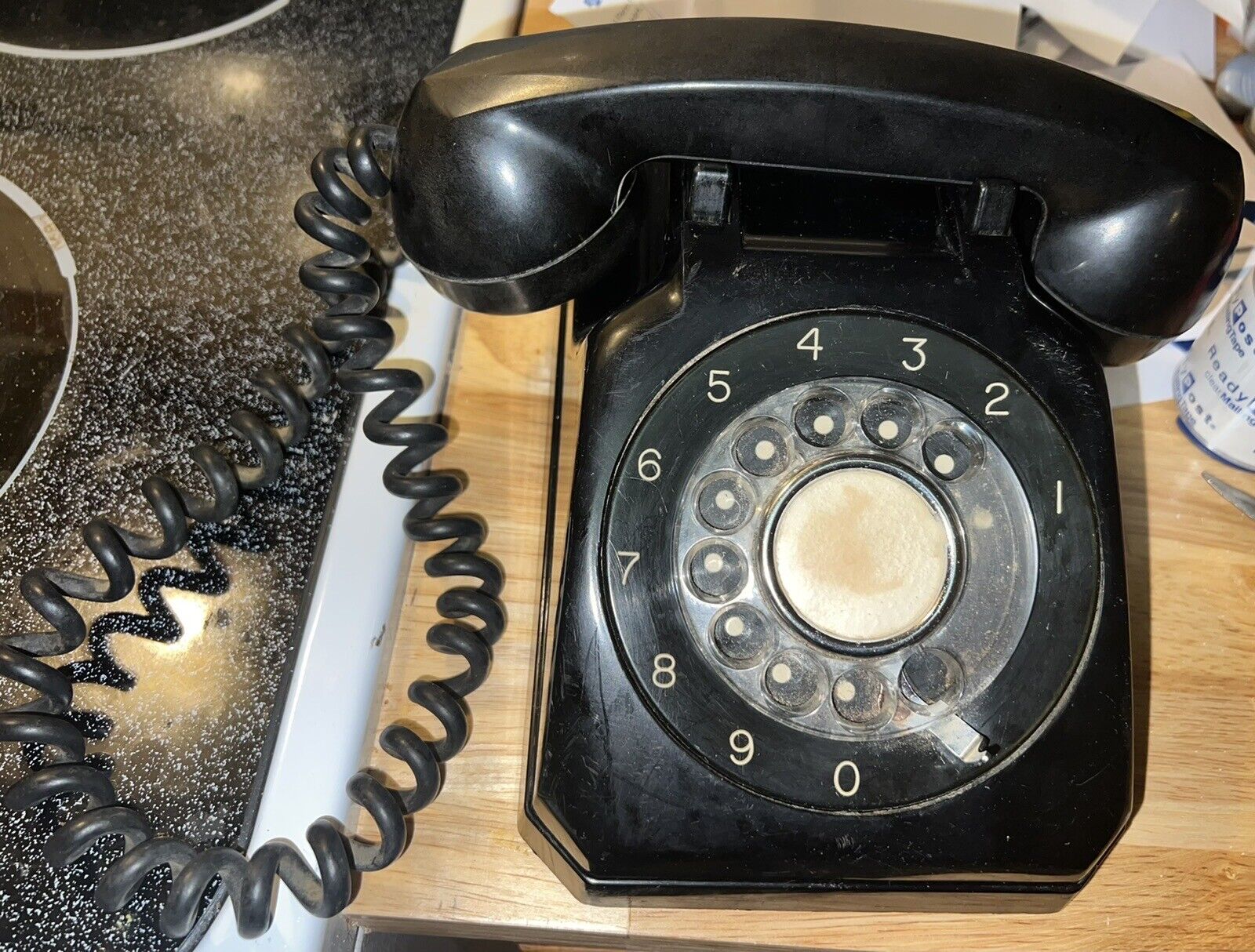 Vintage 1960’s Black STROMBERG-CARLSON Rotary Desk Telephone Phone MUST SEE LOOK