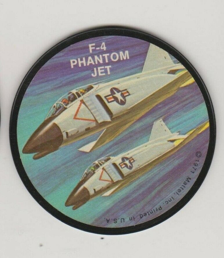 One 1971 Mattel Instant Replay Racing Disc F-4 Phantom Jet 