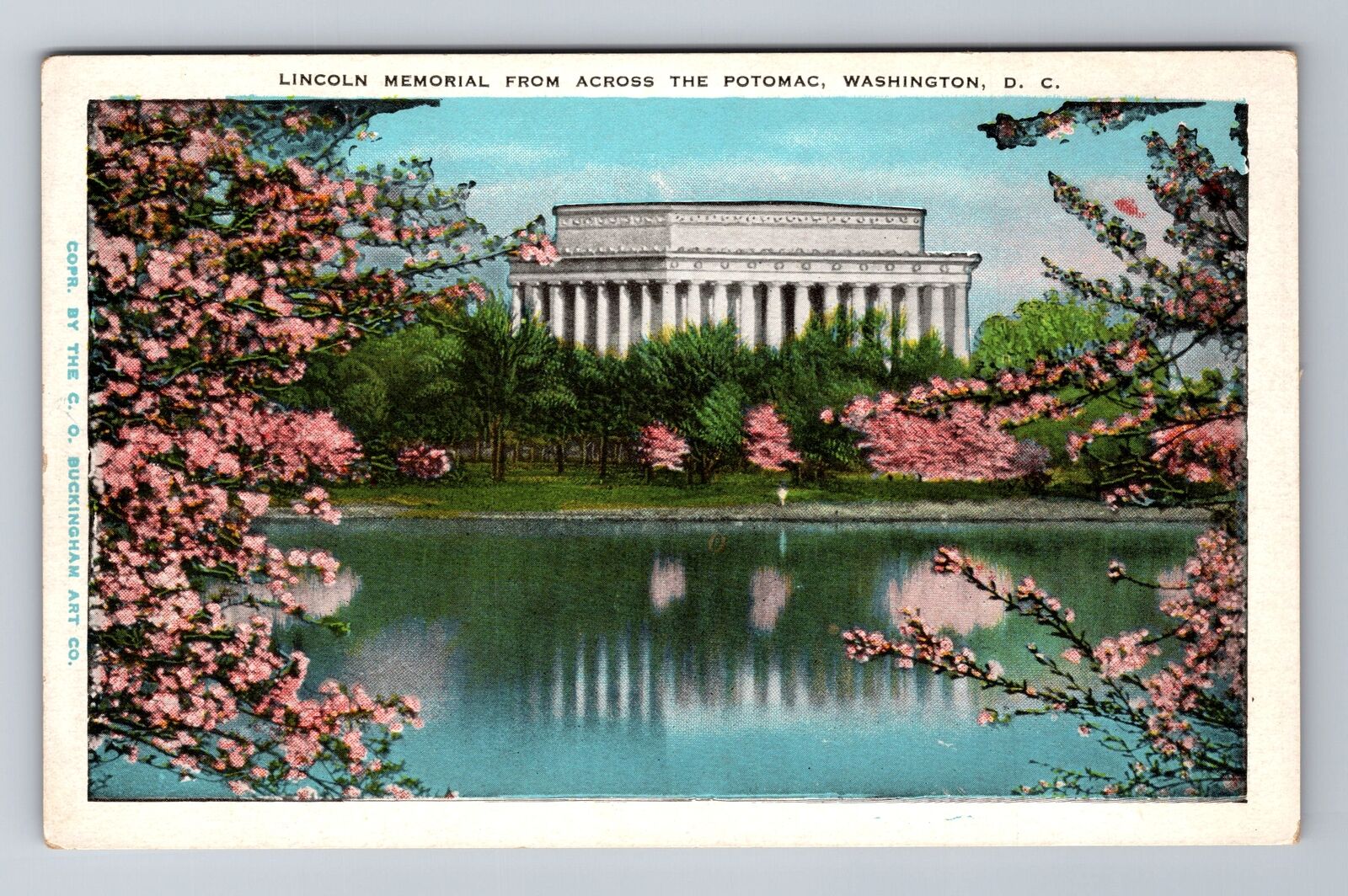 Washington DC- Lincoln Memorial From Across The Potomac, Vintage Postcard