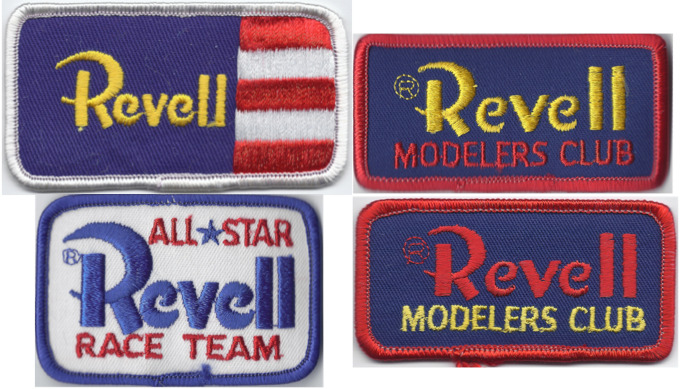 4 Revell Modeller Club Patches (1970s): Logo, Modellers Club, All-Star Race Team