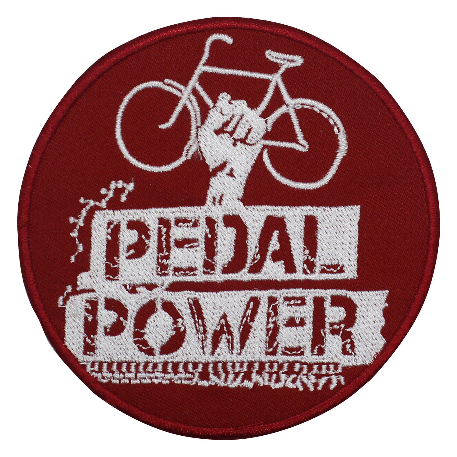 Pedal Power Cyclist Patch Iron On Patch Sew On Badge Patch Embroidery Patch 