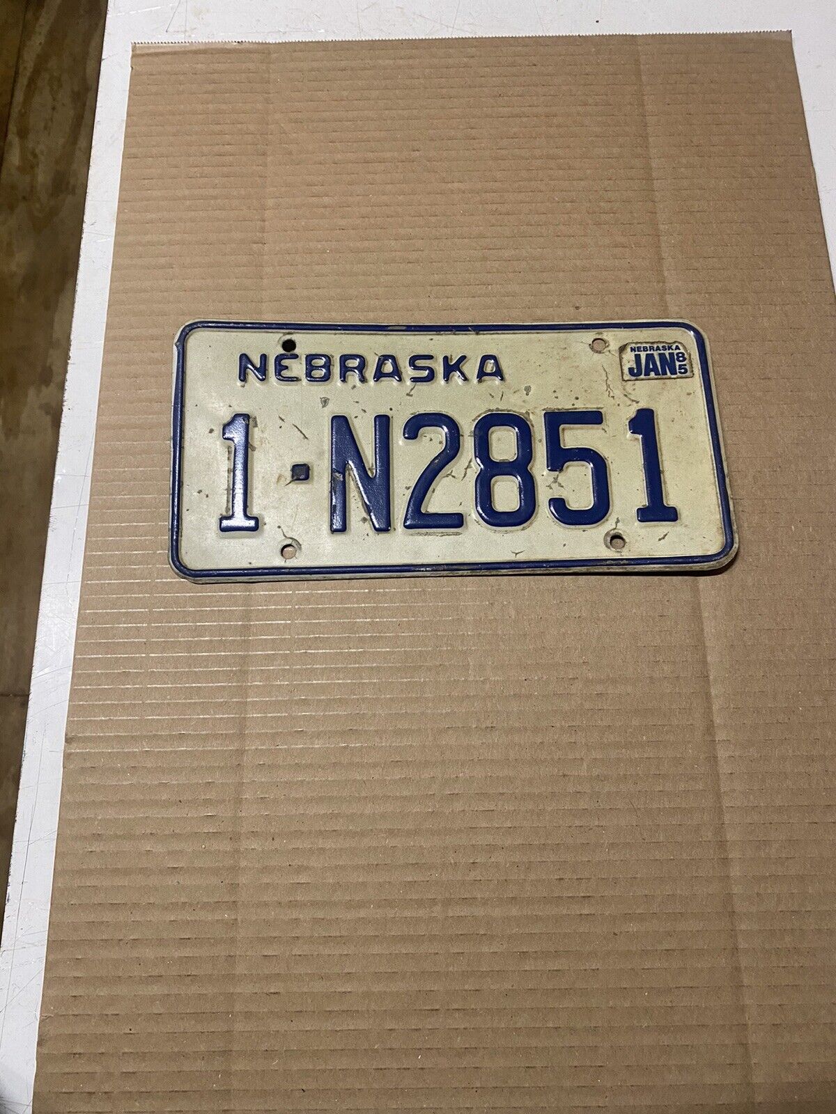 nebraska license plate 1985