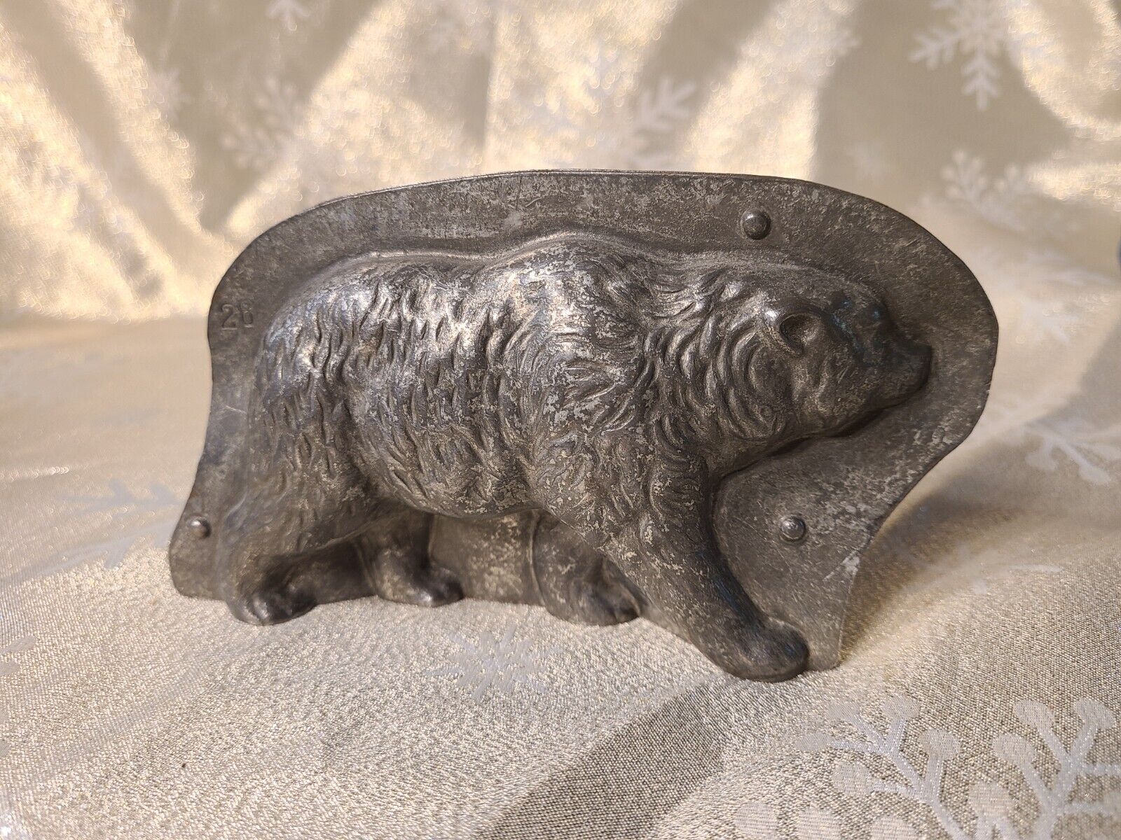 Antique 19th Century Walking Bear Chocolate Mold Unmarked 6 X 4 In