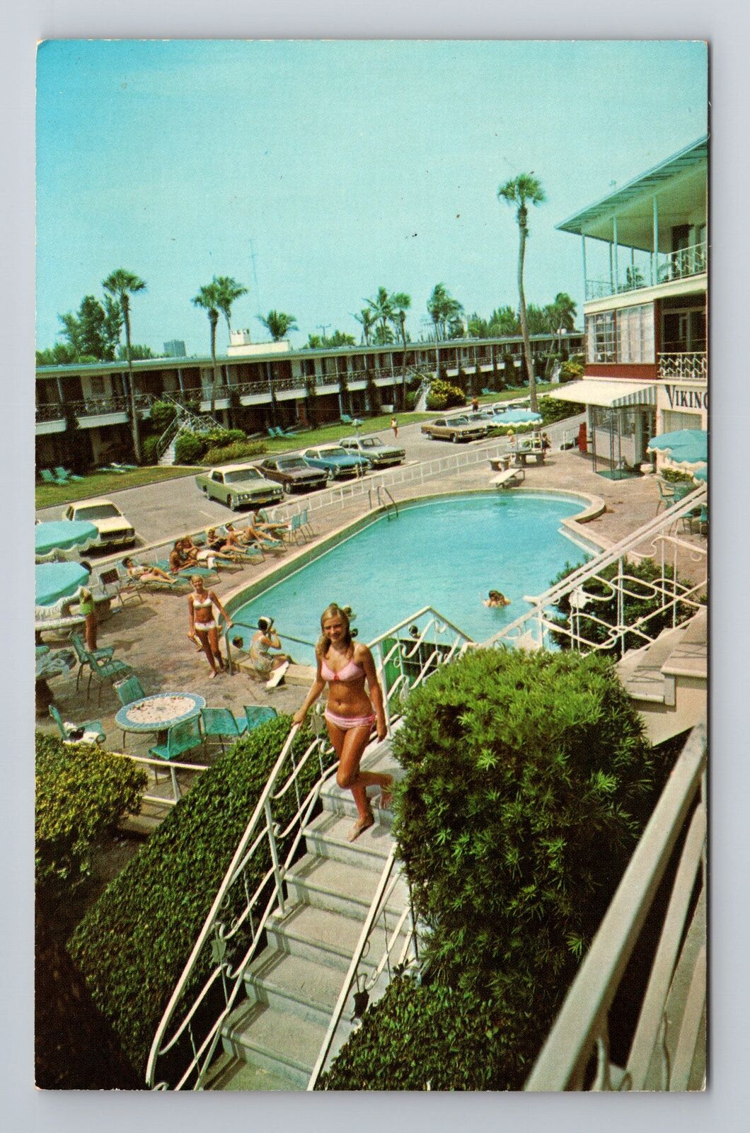 Sarasota FL-Florida, Azure Tides Motel, Advertising, Antique Vintage Postcard