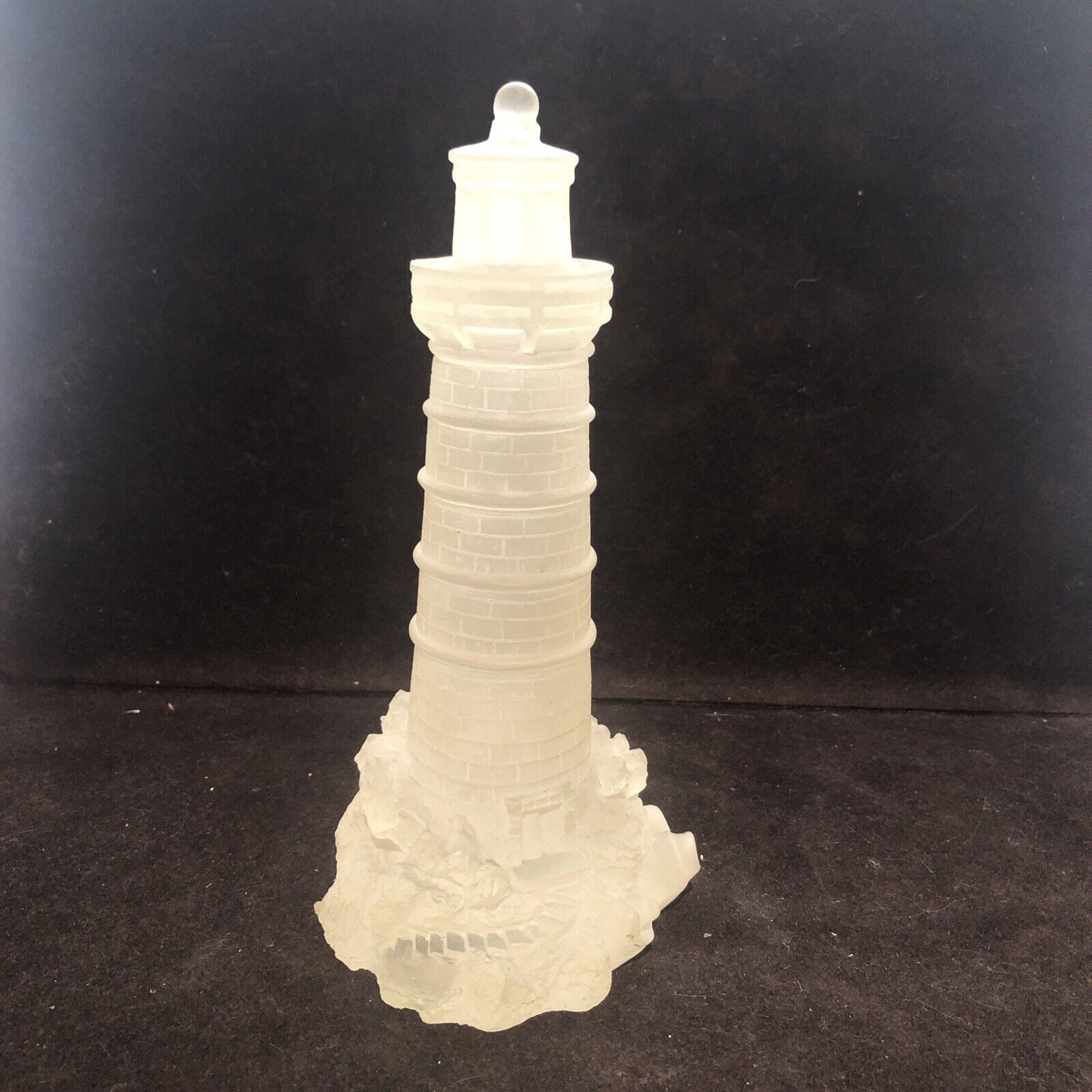 Beautiful Lucite Lighthouse 8 Inches Tall 