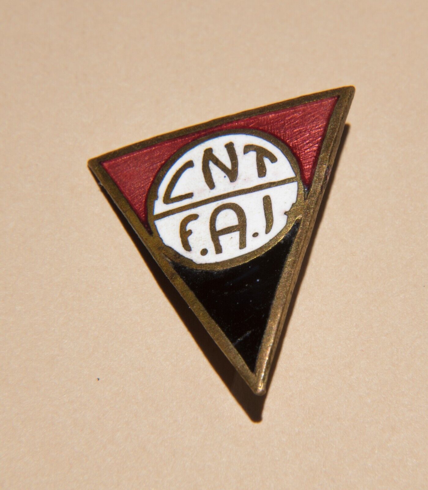 CNT F.A.I. pin, Enamel MINT Condition, Rare, Vintage NOT A REPRODUCTION