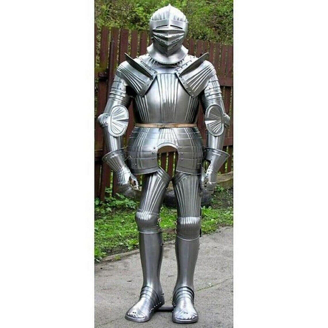 Christmas Medieval Maximilian Suit Of Wearable Italian Full Body Armour engraved