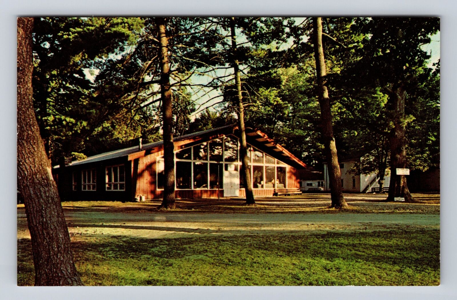 Houghton NY-New York, Houghton College, Campground, Dining Hall Vintage Postcard