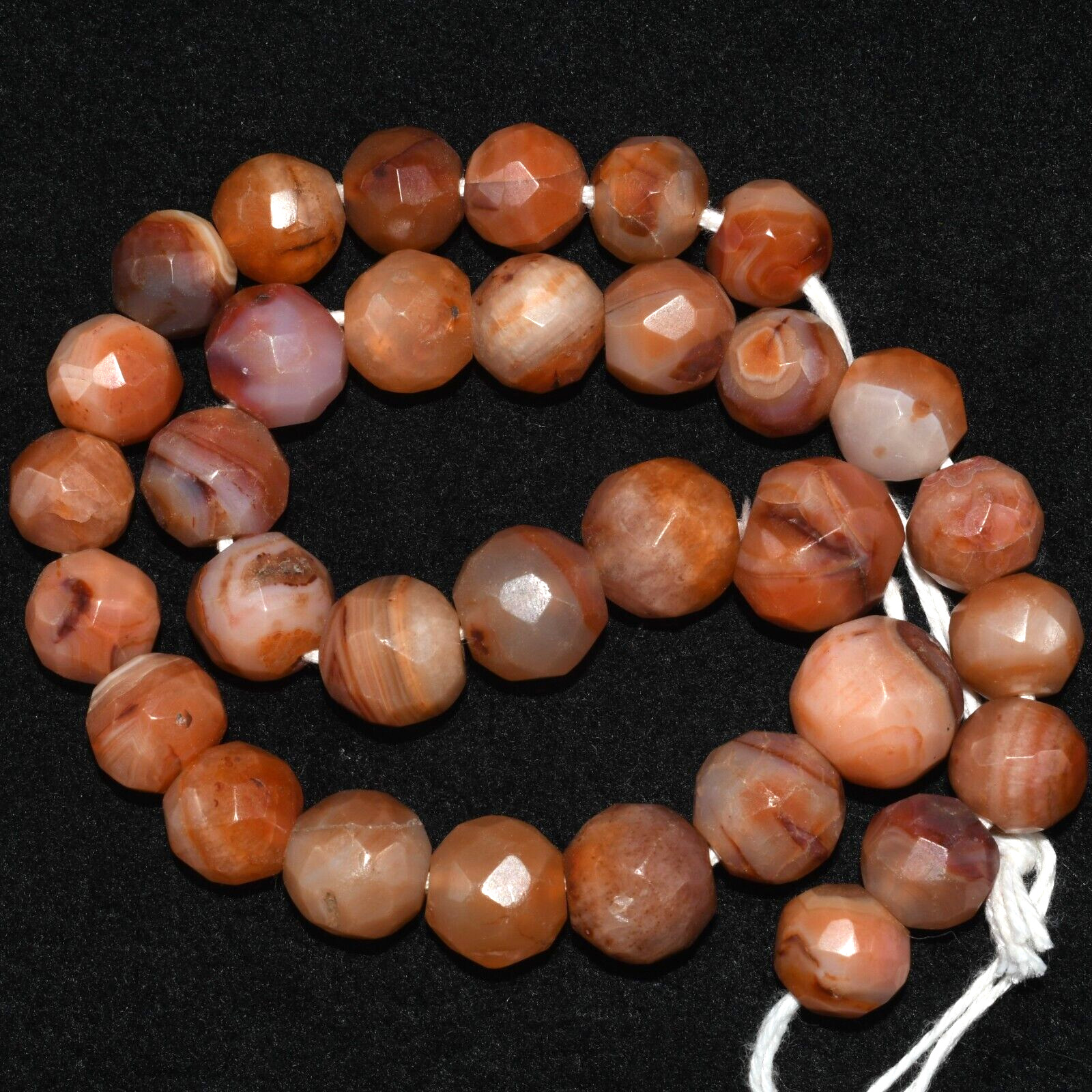 Collection of 33 Large Round Ancient Carnelian Stone Bead circa over 1200+ Years