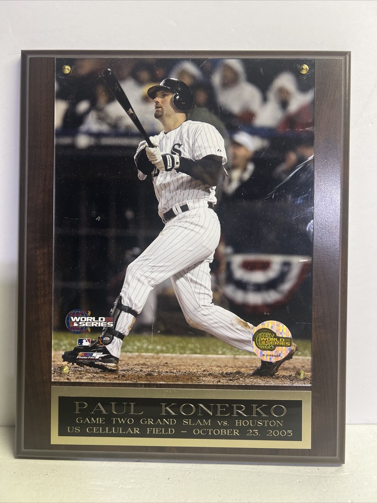 Paul Konerko 2005 World Series Photo  Grand Slam Plaque