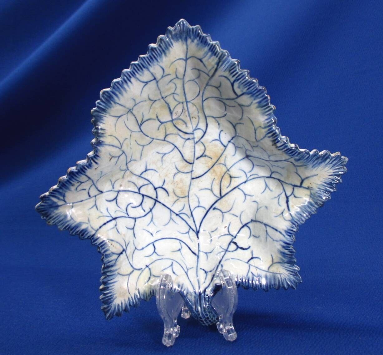 1820 STAFFORDSHIRE LEAF PICKLE DISH BY ROGERS