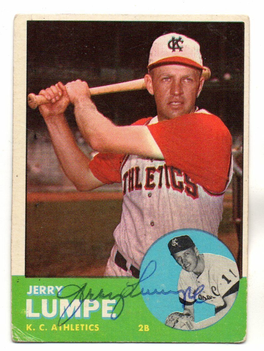 Jerry Lumpe 1963 Topps #256 autographed auto signed card 1960S VINTAGE 