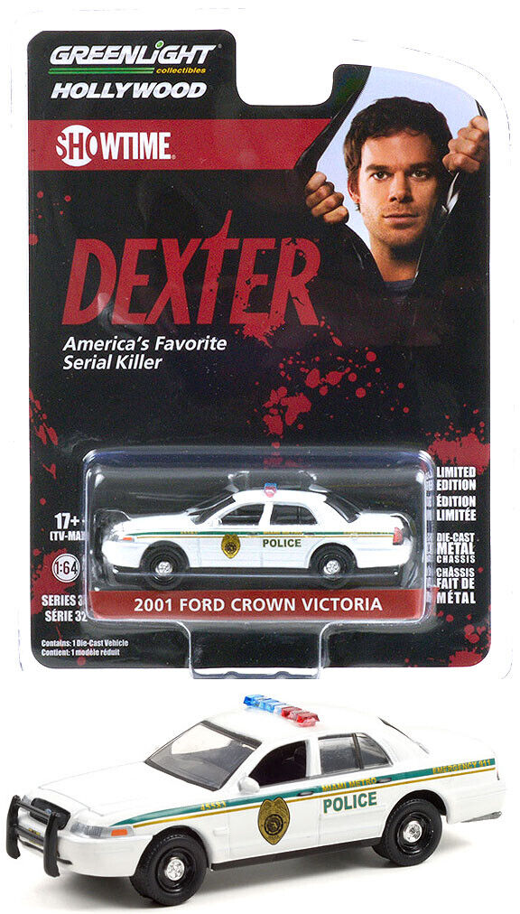 Greenlight Hollywood Die Cast Showtime\'s DEXTER 2001 Crown Victoria Police Car