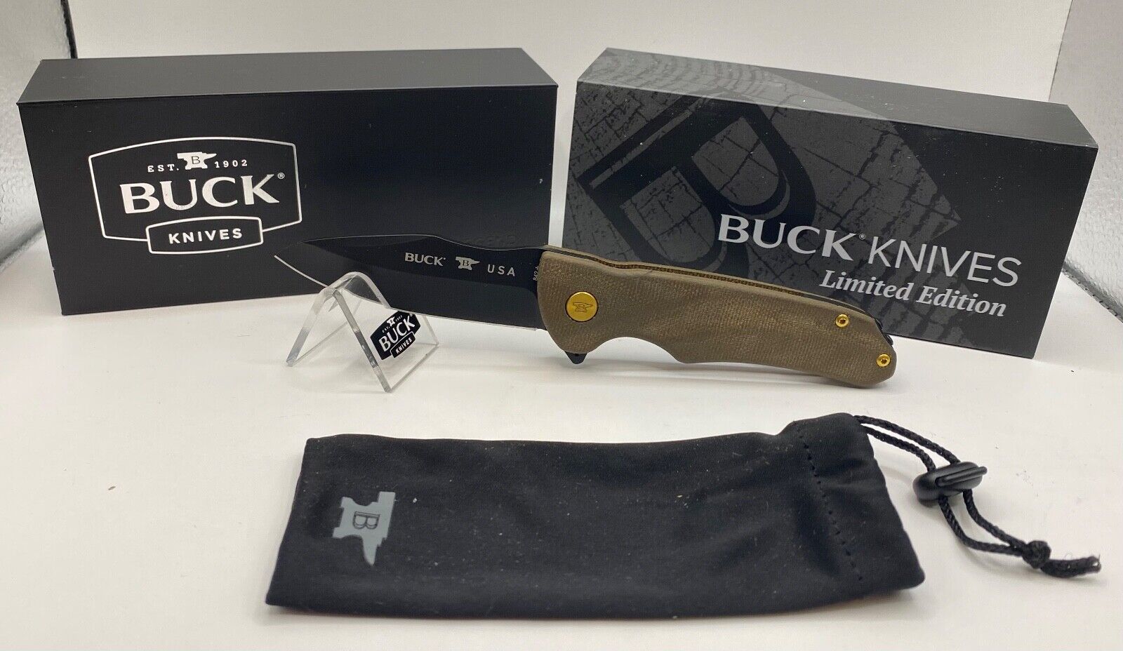 Buck USA 842 Sprint Ops Pro 2022 Limited Edition Knife with Pocket Clip, S45VN 
