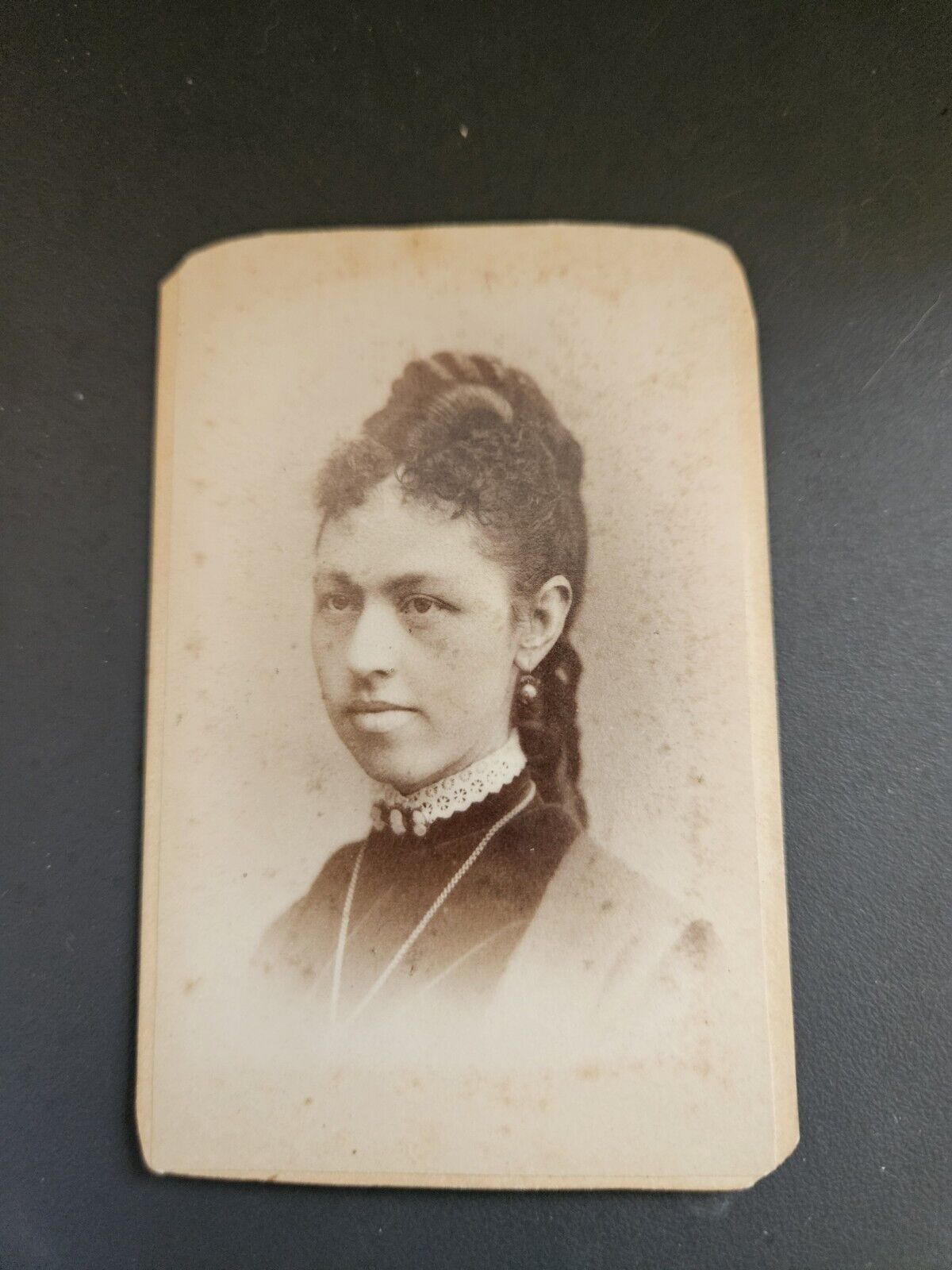 Beautiful AFRICAN-AMERICAN Woman From Wisconsin 1880s CDV Photo Antique 